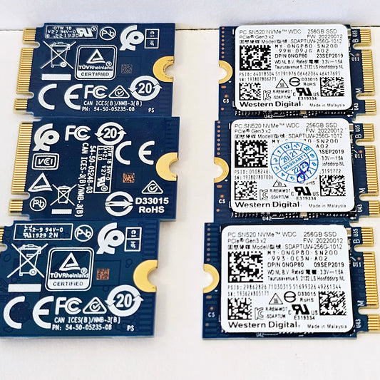 Western Digital SN520 256GB M.2 2230 NVMe PCIe Gen3x2 SSD Pulls