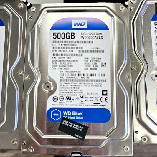 Mixed brand 500GB 3.5in SATA HDD Pulls