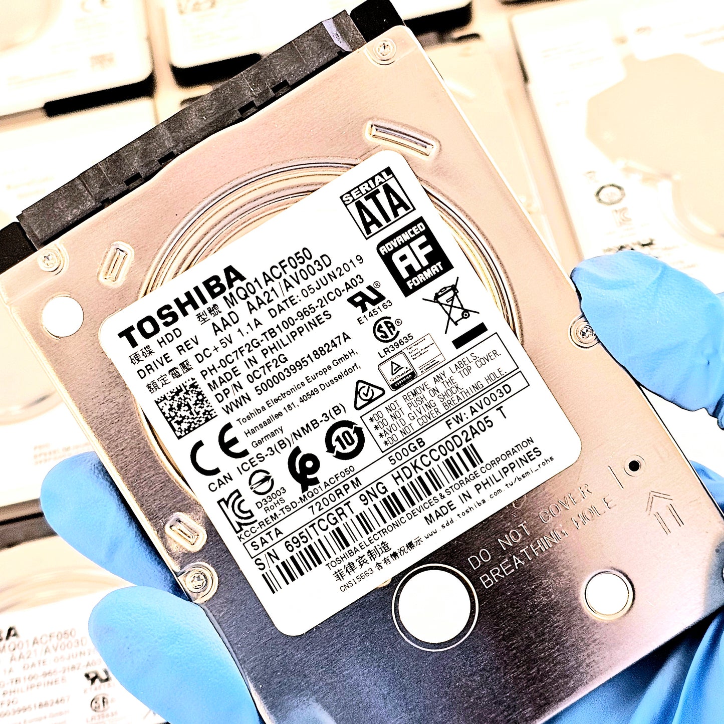 Mixed brand 500GB 2.5in SATA HDD Pulls