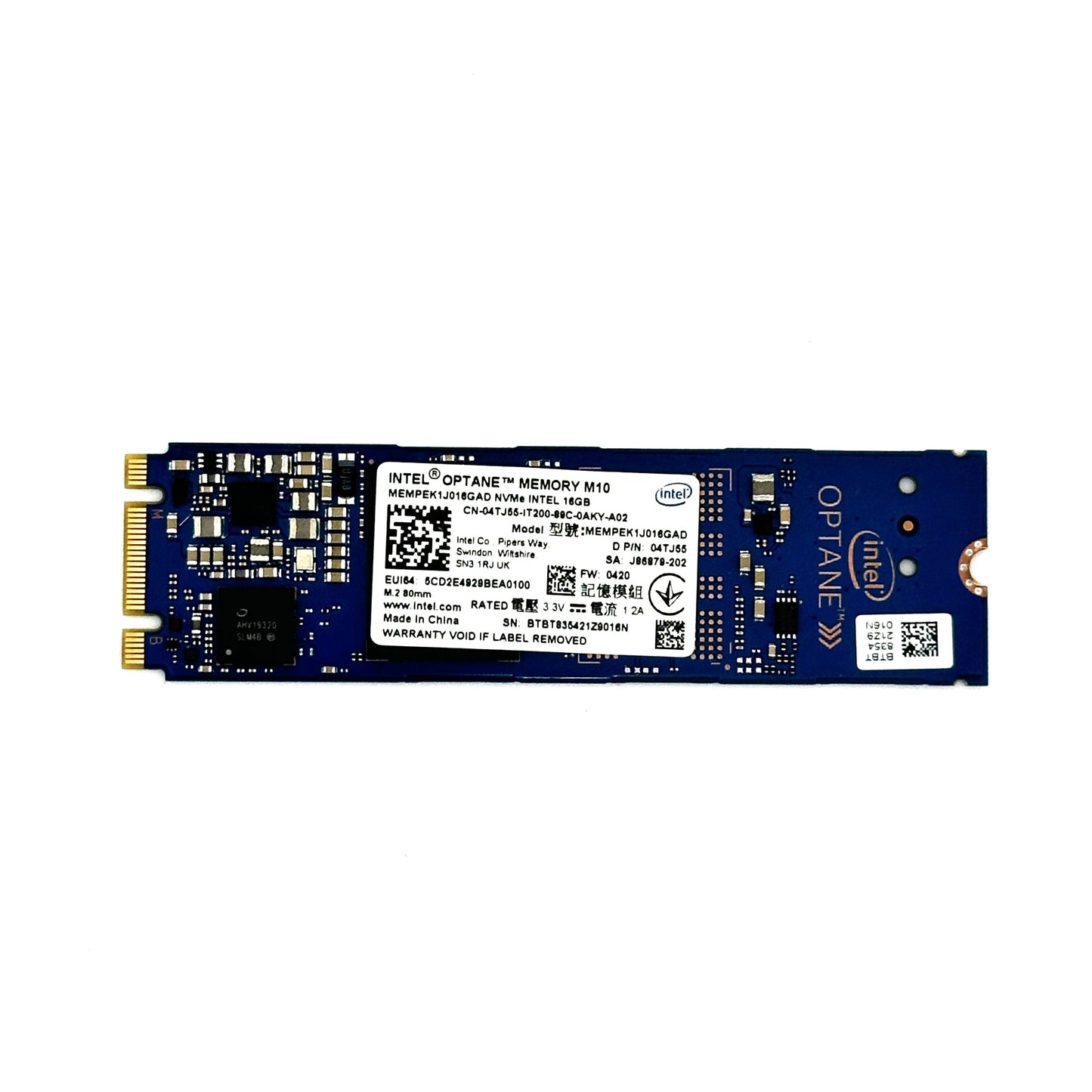 Intel Optane 16GB NVMe Memory Pulls