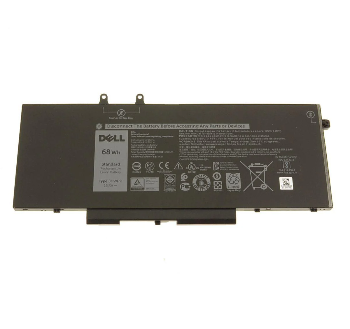 Dell 3HWPP Laptop Battery for Dell Latitude 5410 68Wh