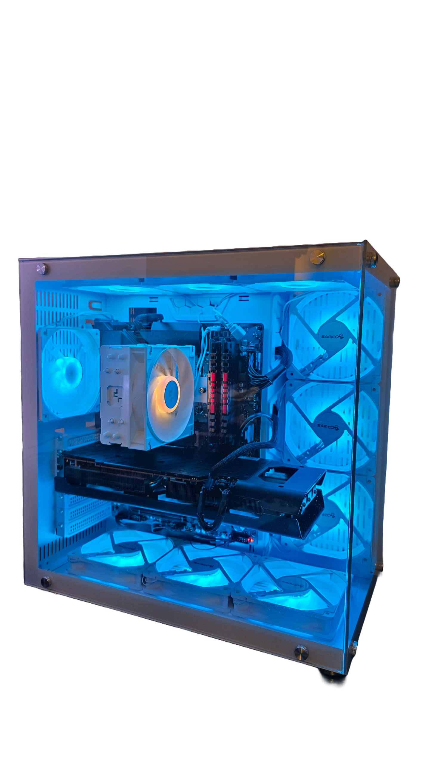 Samco UFOII White Case + 120mm RGB Case Fan (PK120)