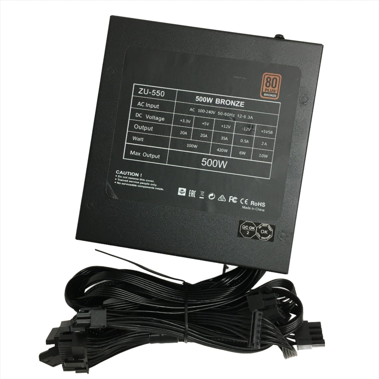 CTO 500W 80 Plus Bronze ATX Power Supply