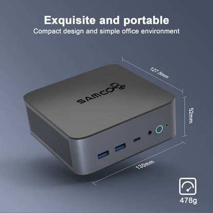 SAMCO GT01 Mini PC Intel Core i7-11390H Barebone (supports DDR4, NVMe SSD, 2.5in SATA SSD)