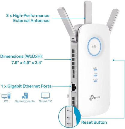 Tplink RE450 AC1750 WIFI Range Extender Factory Refurbished