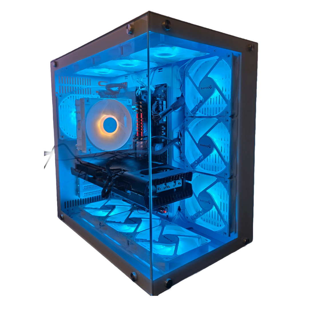 Samco UFOII White Case + 120mm RGB Case Fan (PK120)