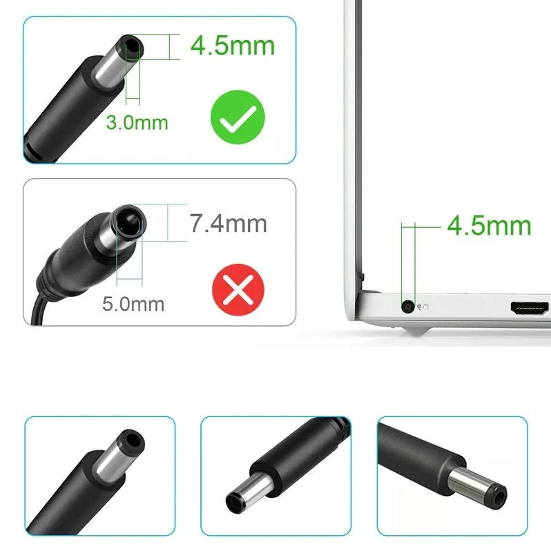 Dell 90W AC Adapter Charger 4.5x3.0mm Pulls
