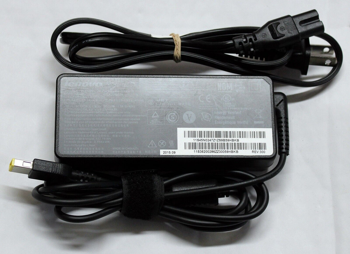 Lenovo 90W AC Adapter Charger Yellow Square Tip Pulls